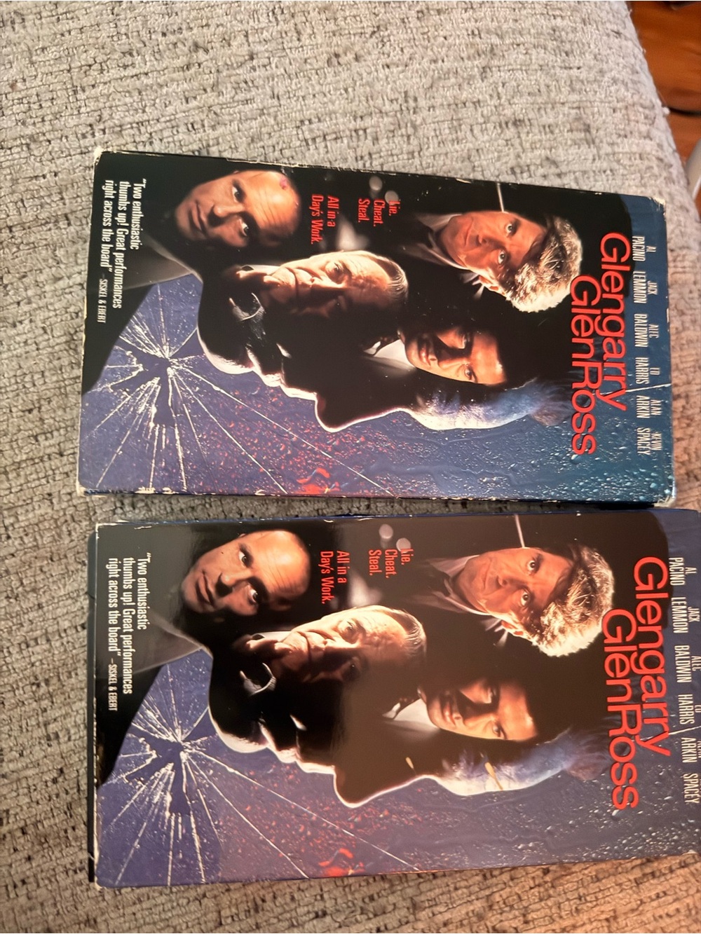 Glengarry Glen Ross VHS Tape Set - Black, Red, Blue Artwork